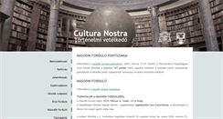 Desktop Screenshot of culturanostra.bences.hu